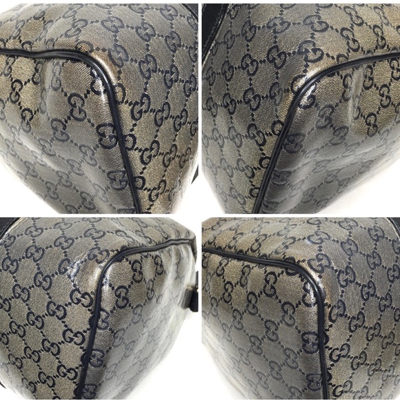 Authentic Gucci silver monogram Boston satchel Bag - Picture 15 of 16